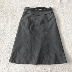 Brand New H & M A-line Skirt with Bow Belt Gray 2